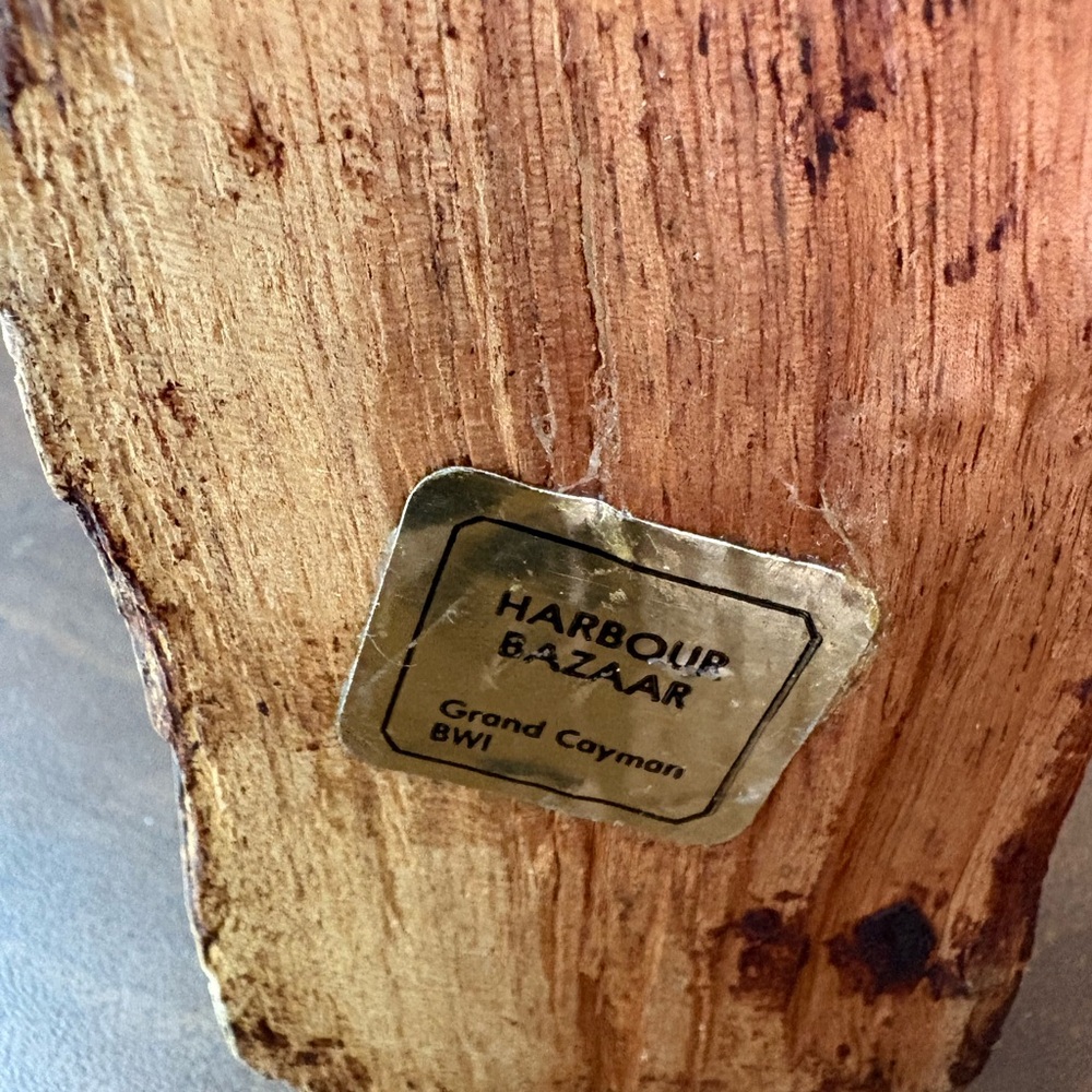 From Grand Cayman Island, BWI Handcrafted Wooden Bird Sculpture - Picture 8 of 10